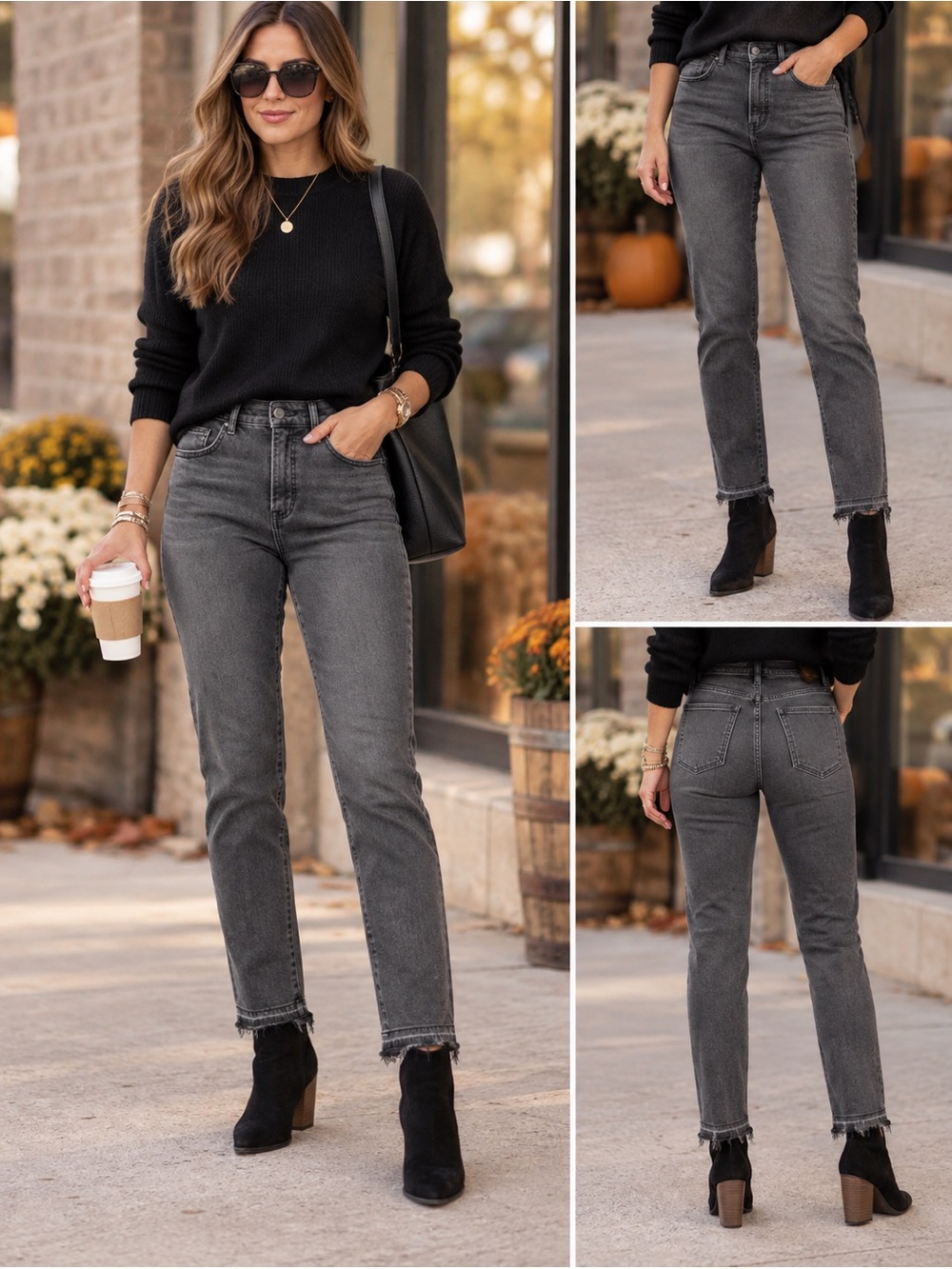 Express Women’s Charcoal Gray/black High-Rise Jeans
